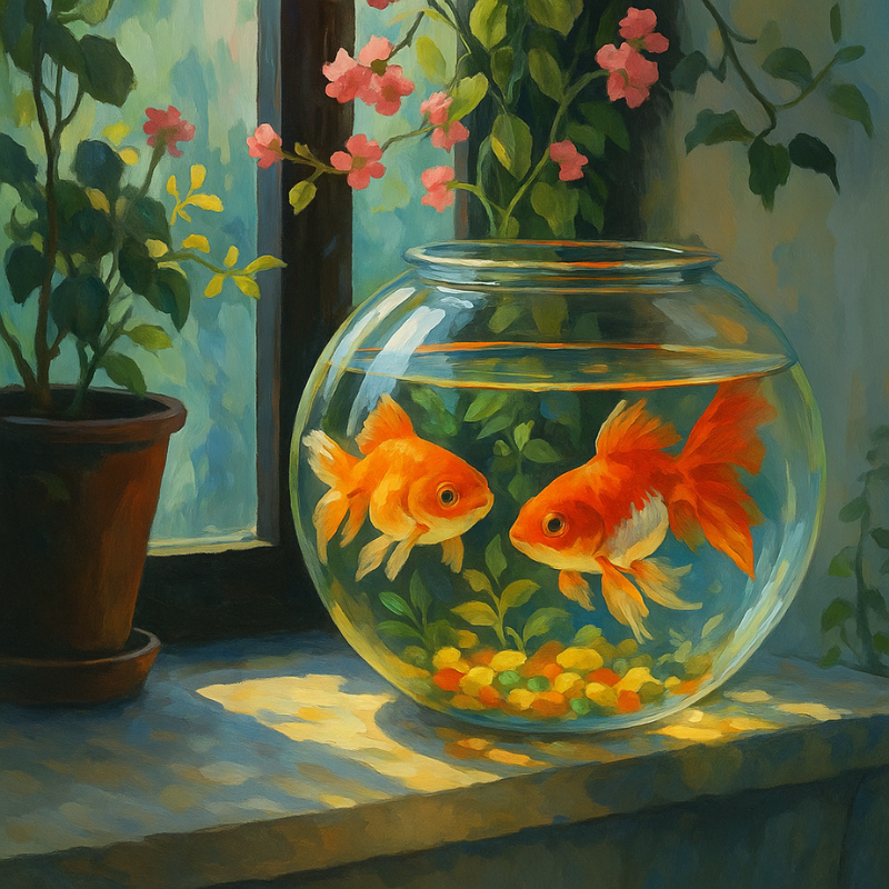 Guldfiskskål-Diamond Painting