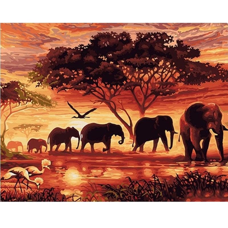Afrika - Måla efter nummer Diamantmålning | Eget foto diamantmålnings | Diamond painting | Fyndiq | Sverige