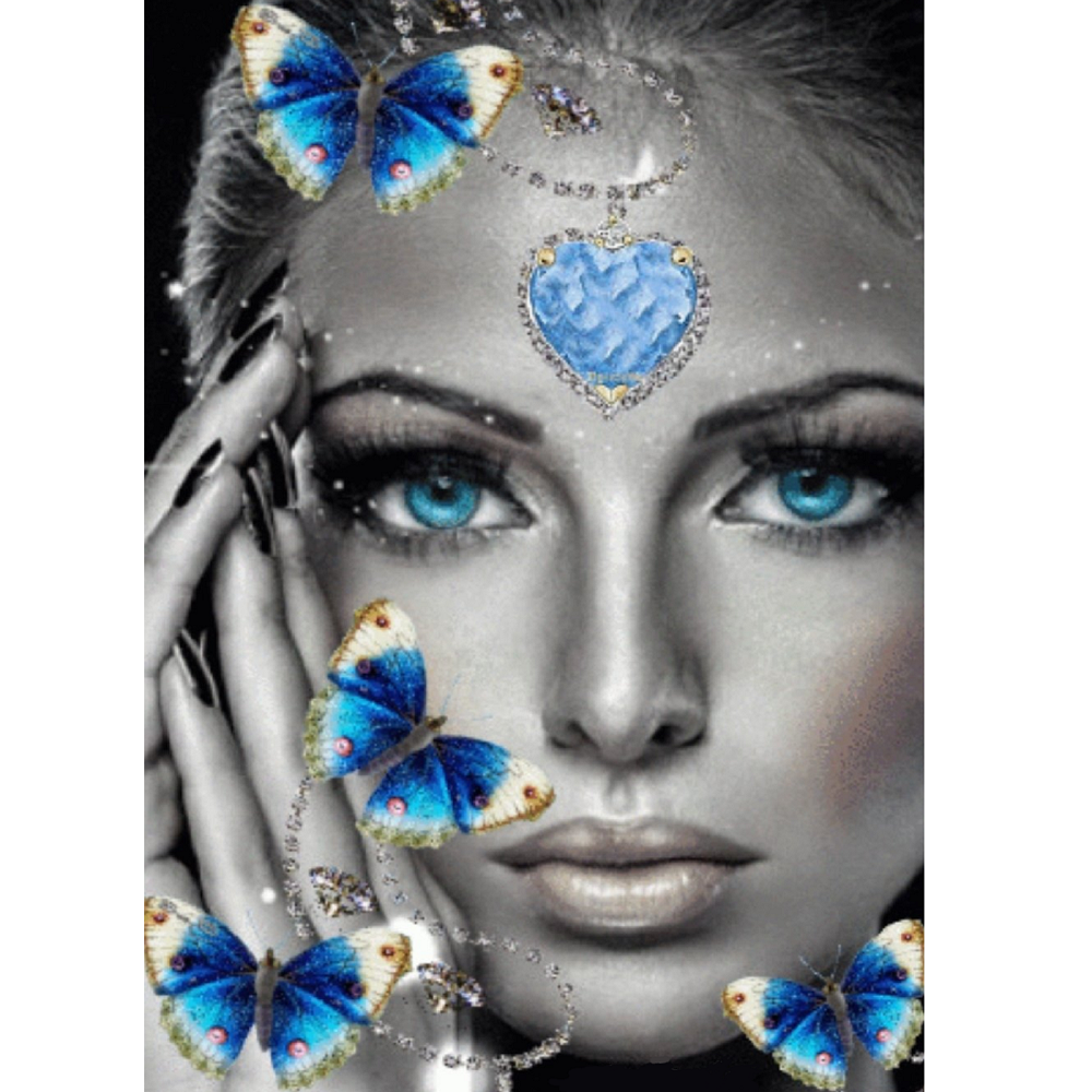 Blå lotus Diamantmålning | Eget foto diamantmålnings | Diamond painting | Fyndiq | Sverige