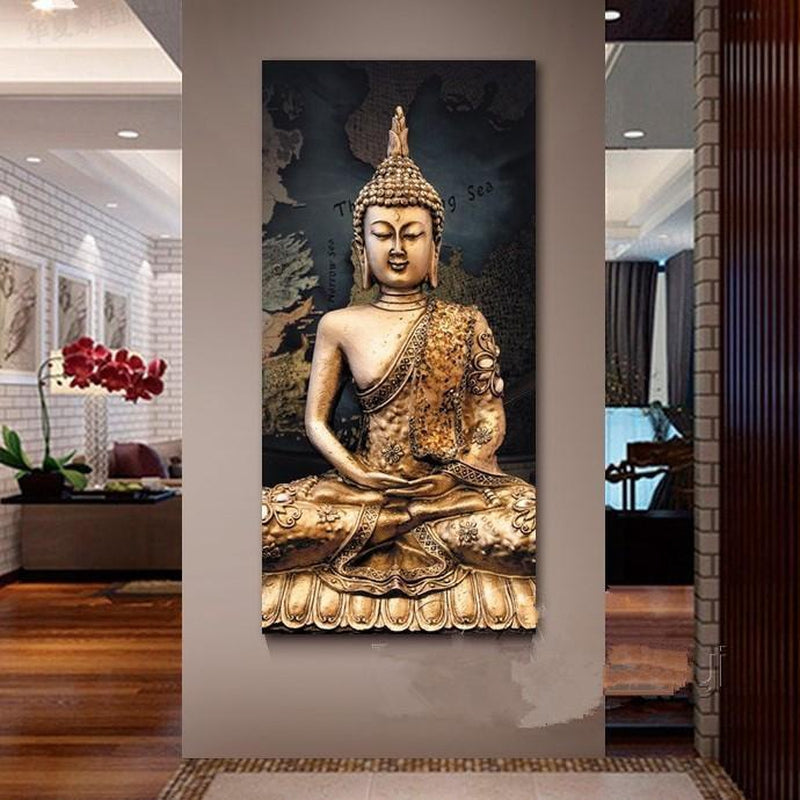 Buddha från 50x100cm Diamantmålning | Eget foto diamantmålnings | Diamond painting | Fyndiq | Sverige