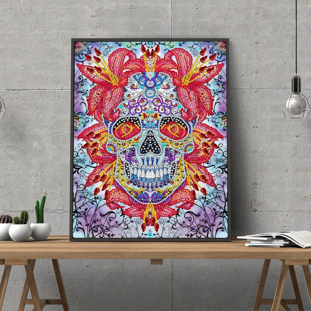 Döskalle | Självlysande 30x40cm Diamantmålning | Eget foto diamantmålnings | Diamond painting | Fyndiq | Sverige