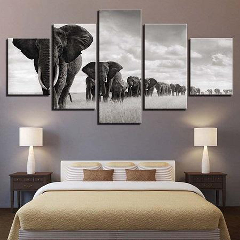 Elefant hord | 5 delar Diamantmålning | Eget foto diamantmålnings | Diamond painting | Fyndiq | Sverige