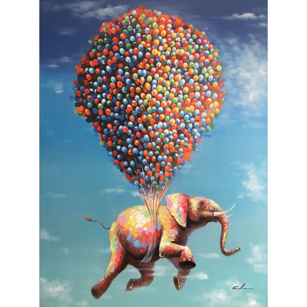 Elefant med ballonger Diamantmålning | Eget foto diamantmålnings | Diamond painting | Fyndiq | Sverige