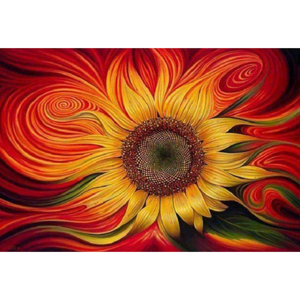 Färgad solros Diamantmålning | Eget foto diamantmålnings | Diamond painting | Fyndiq | Sverige