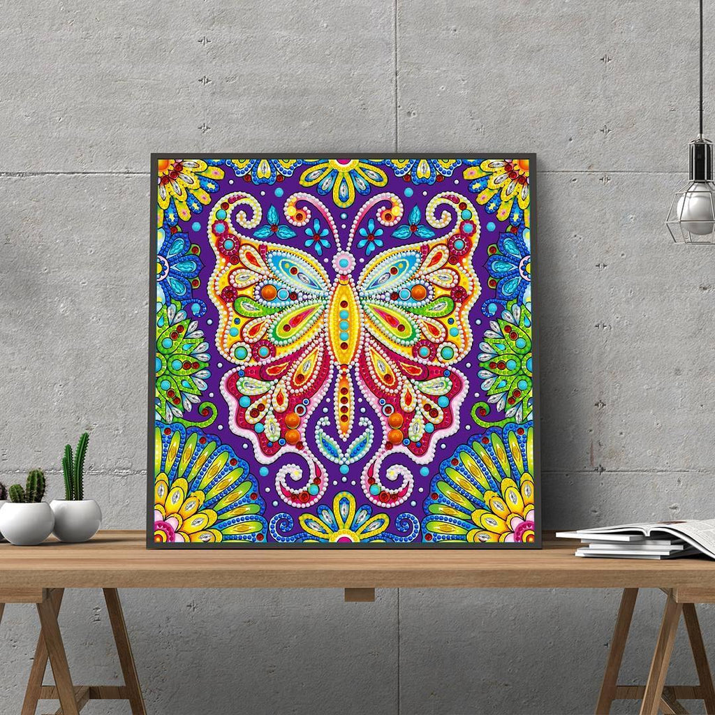 Fjäril | Självlysande 30x30cm Diamantmålning | Eget foto diamantmålnings | Diamond painting | Fyndiq | Sverige