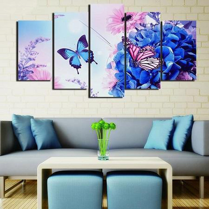 Fjärilar och blommor | 5 delar Diamantmålning | Eget foto diamantmålnings | Diamond painting | Fyndiq | Sverige