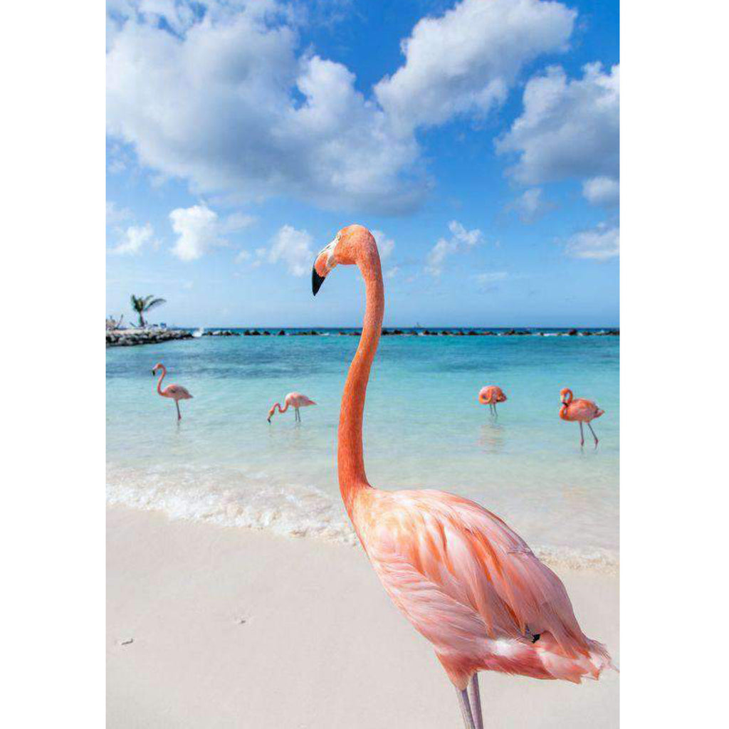 Flamingo på stranden Diamantmålning | Eget foto diamantmålnings | Diamond painting | Fyndiq | Sverige