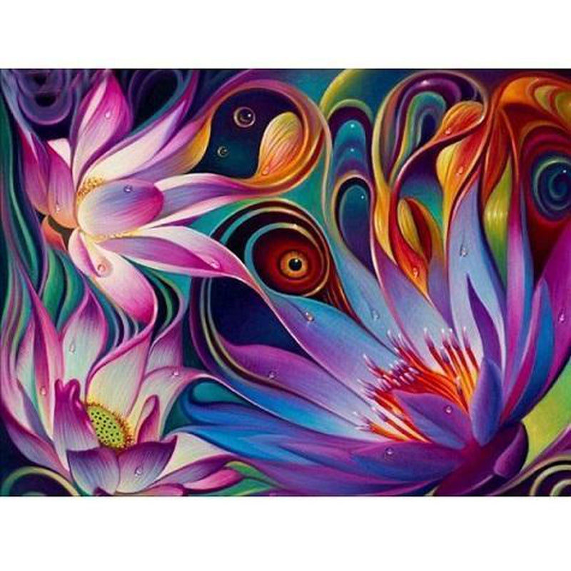 Graciösa blommor Diamantmålning | Eget foto diamantmålnings | Diamond painting | Fyndiq | Sverige