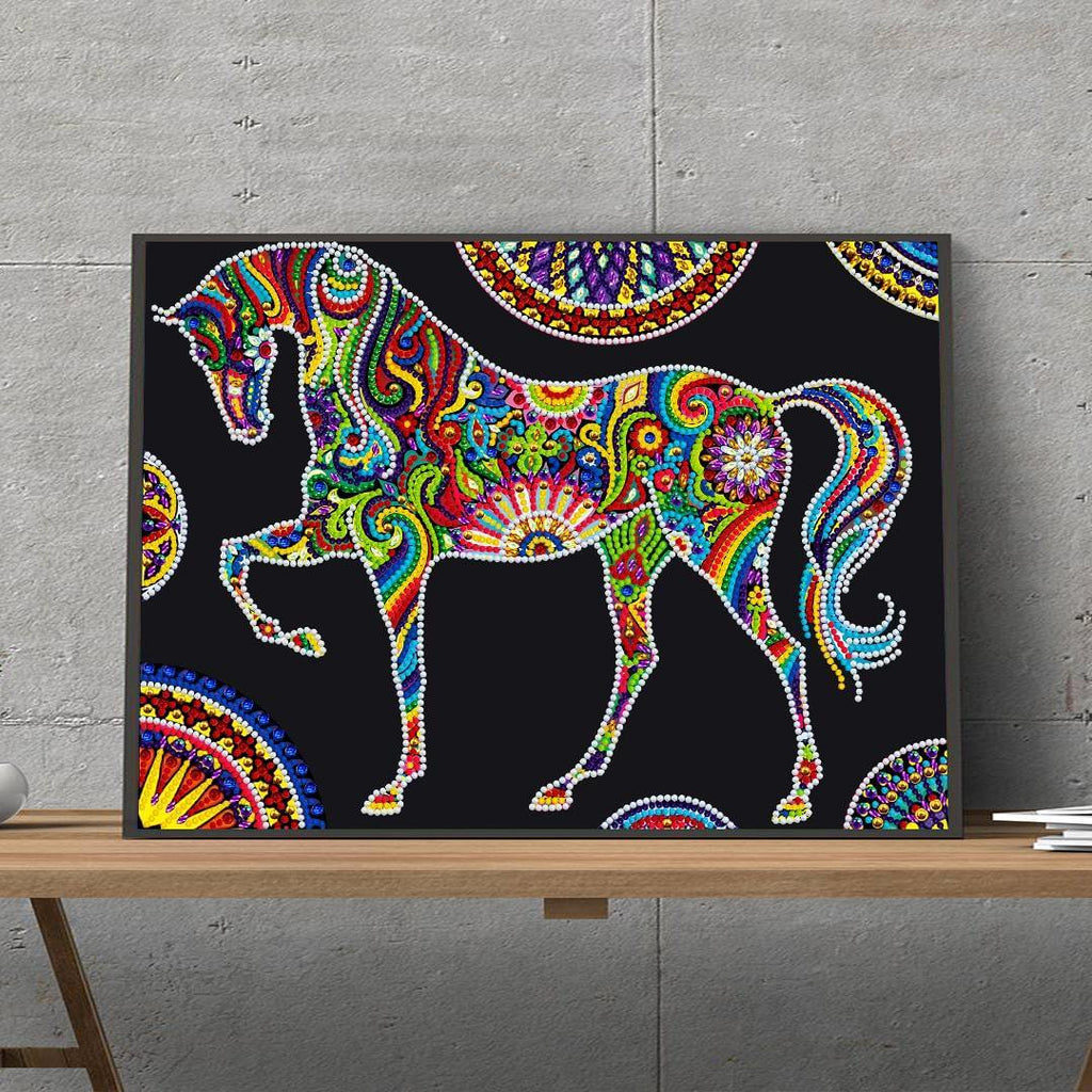 Häst | Självlysande 30x40cm Diamantmålning | Eget foto diamantmålnings | Diamond painting | Fyndiq | Sverige