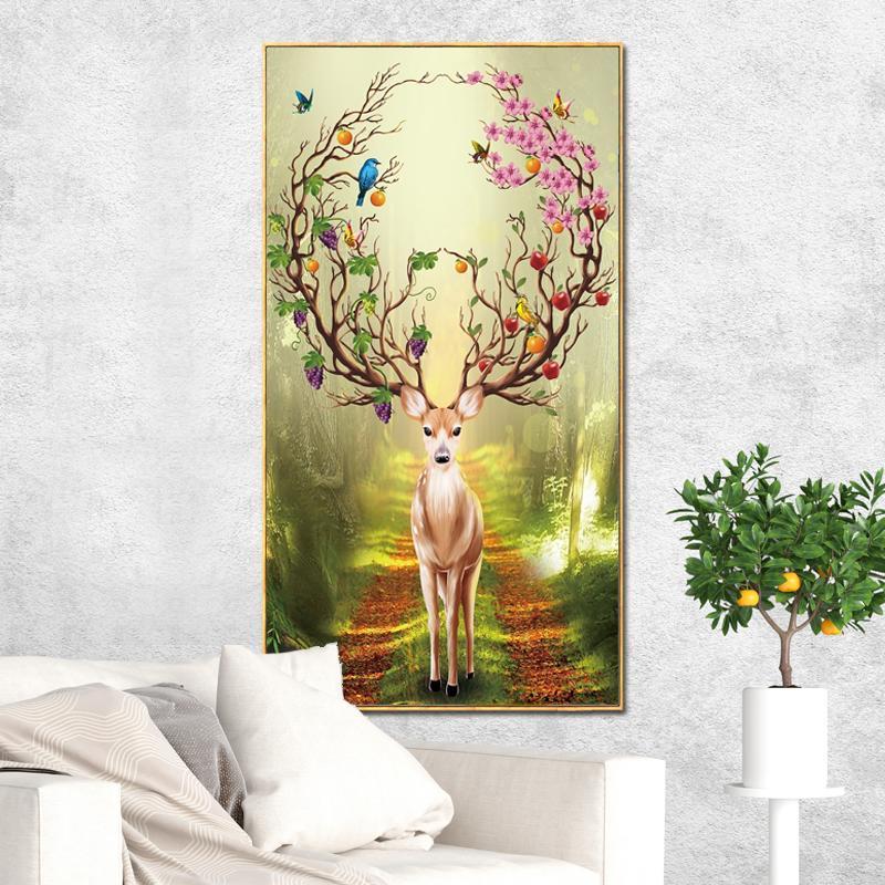 Hjort från 50x80cm Diamantmålning | Eget foto diamantmålnings | Diamond painting | Fyndiq | Sverige