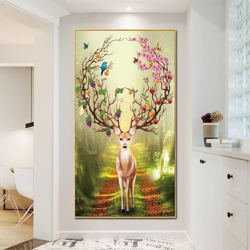Hjort från 50x80cm Diamantmålning | Eget foto diamantmålnings | Diamond painting | Fyndiq | Sverige