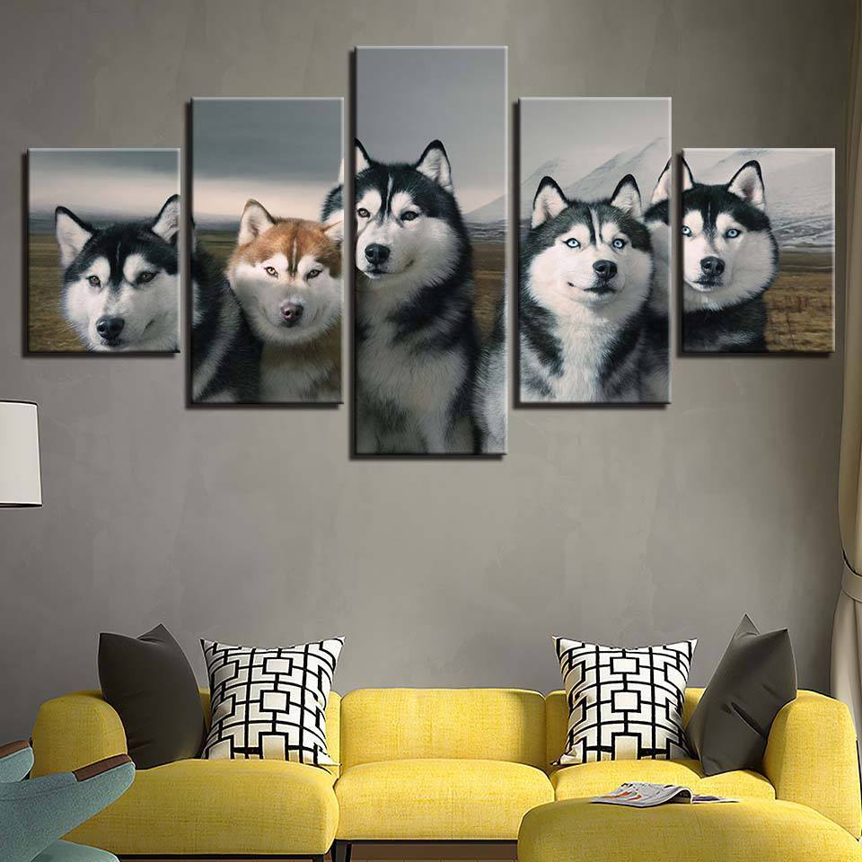 Huskies | 5 delar Diamantmålning | Eget foto diamantmålnings | Diamond painting | Fyndiq | Sverige