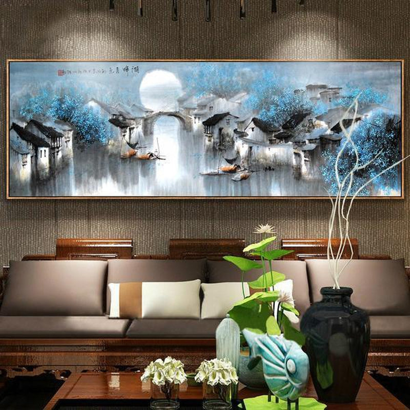 Japanska hus från 40x100cm Diamantmålning | Eget foto diamantmålnings | Diamond painting | Fyndiq | Sverige