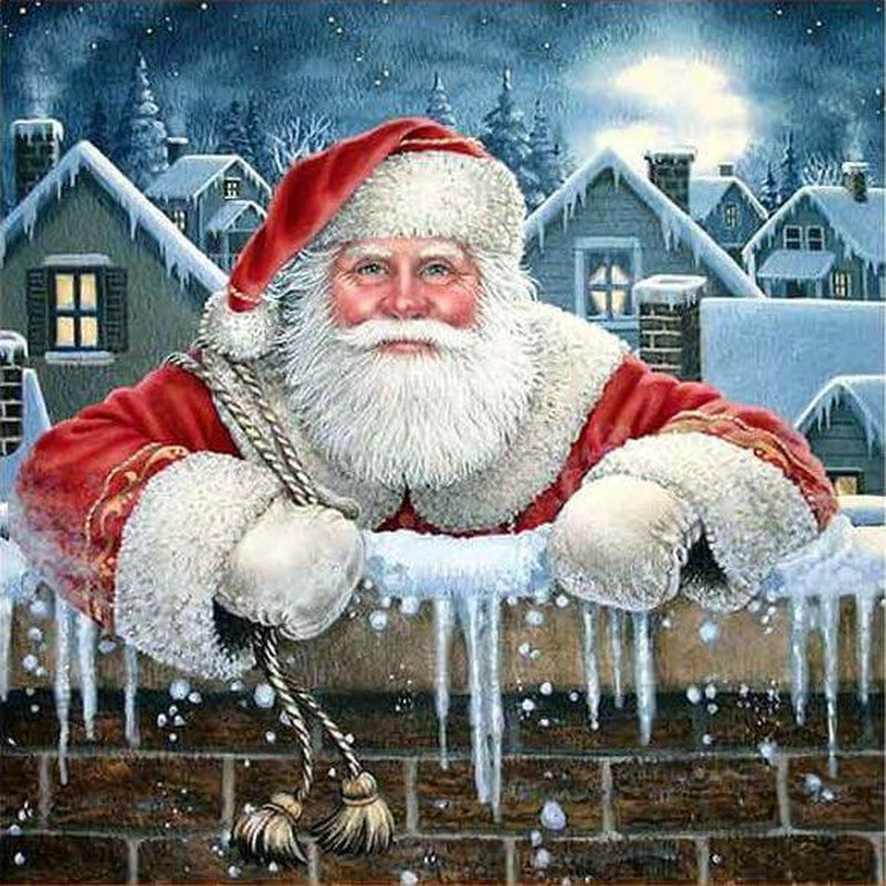 Jultomte 3 Diamantmålning | Eget foto diamantmålnings | Diamond painting | Fyndiq | Sverige