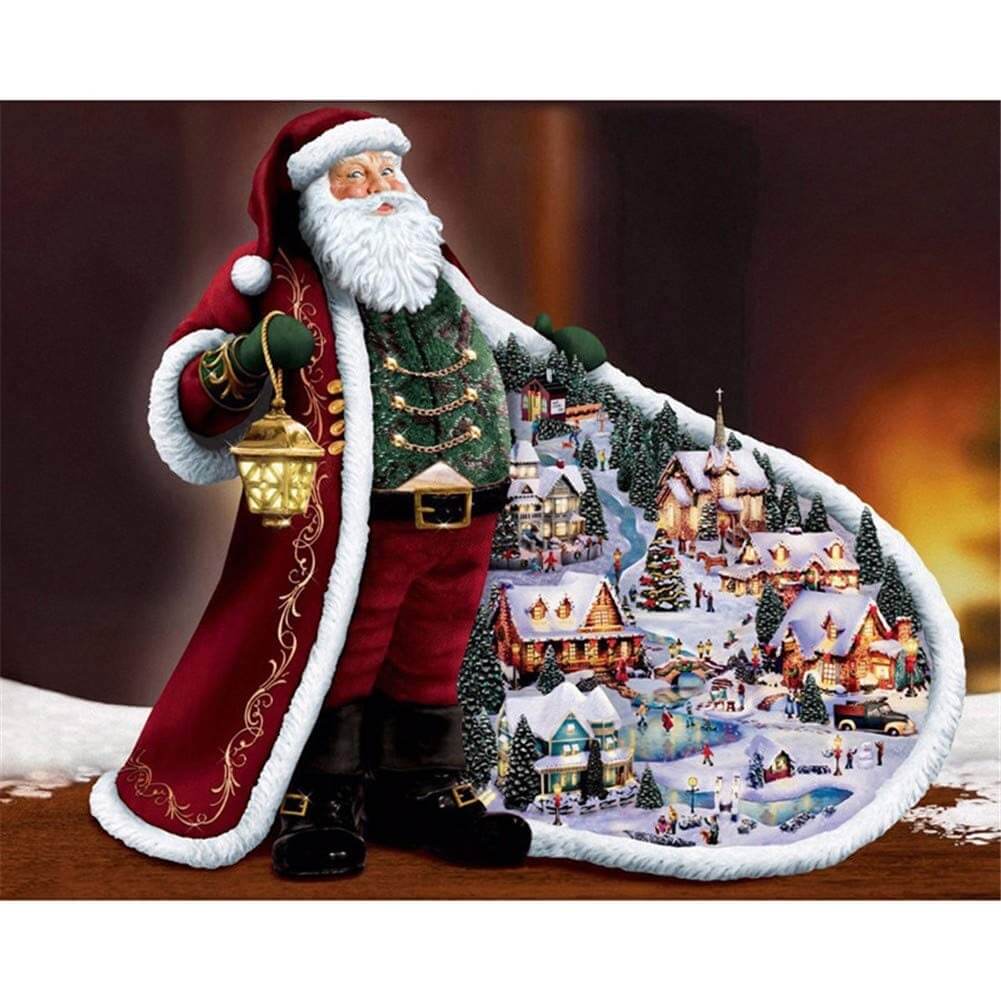 Jultomte Diamantmålning | Eget foto diamantmålnings | Diamond painting | Fyndiq | Sverige