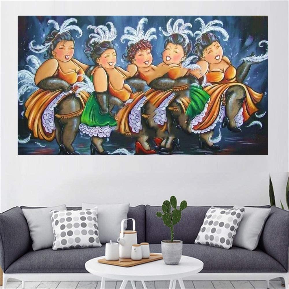 Knubbiga damer | Dansar från 50x80cm Diamantmålning | Eget foto diamantmålnings | Diamond painting | Fyndiq | Sverige