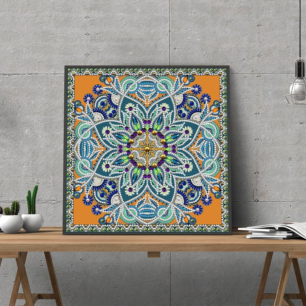 Mandala 4 | Självlysande 30x30cm Diamantmålning | Eget foto diamantmålnings | Diamond painting | Fyndiq | Sverige