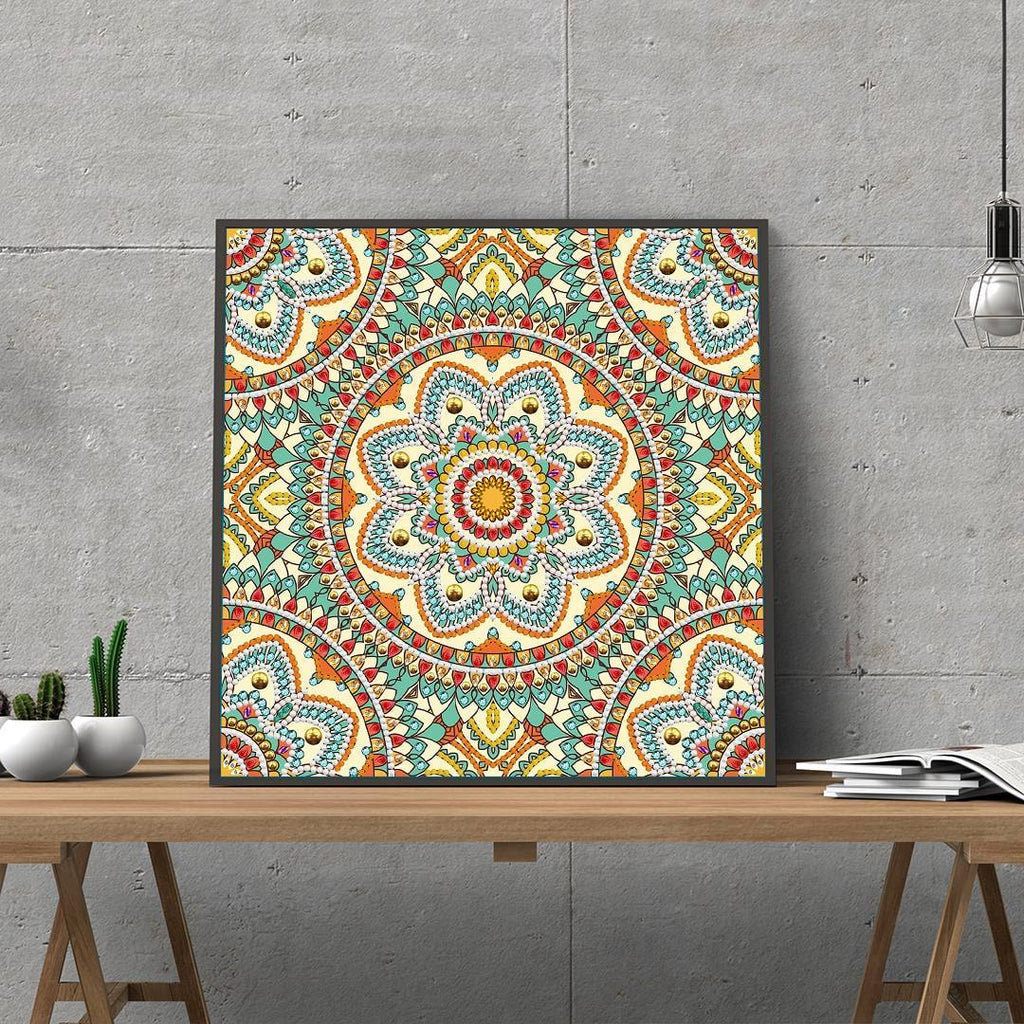 Mandala 8 | Självlysande 30x30cm Diamantmålning | Eget foto diamantmålnings | Diamond painting | Fyndiq | Sverige