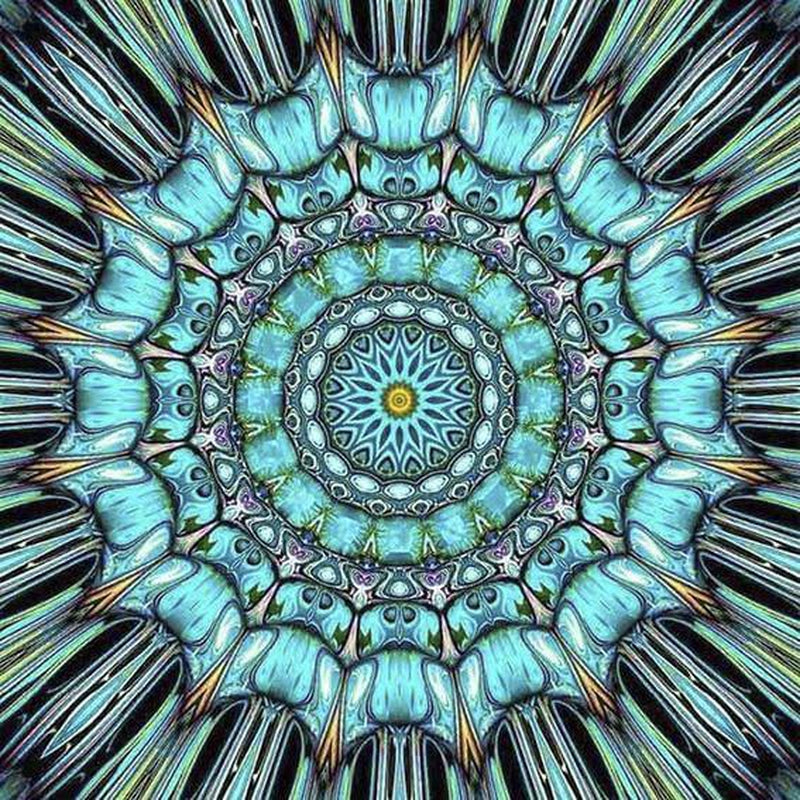 Mandala blå/svart Diamantmålning | Eget foto diamantmålnings | Diamond painting | Fyndiq | Sverige