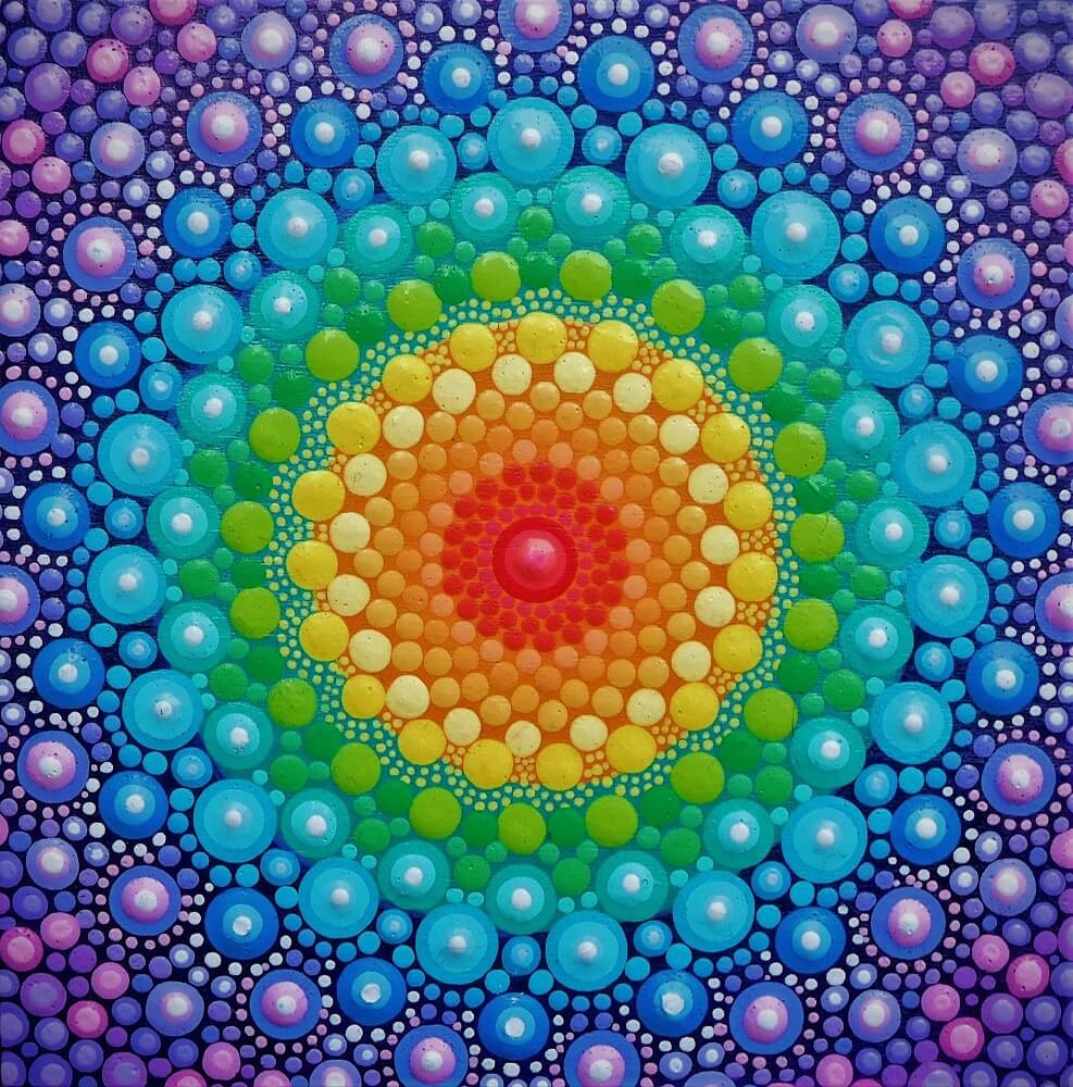 Mandala regnbåge 2 Diamantmålning | Eget foto diamantmålnings | Diamond painting | Fyndiq | Sverige