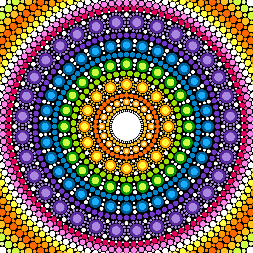 Mandala regnbåge Diamantmålning | Eget foto diamantmålnings | Diamond painting | Fyndiq | Sverige