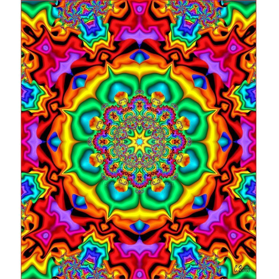 Multifärgad Mandala Diamantmålning | Eget foto diamantmålnings | Diamond painting | Fyndiq | Sverige