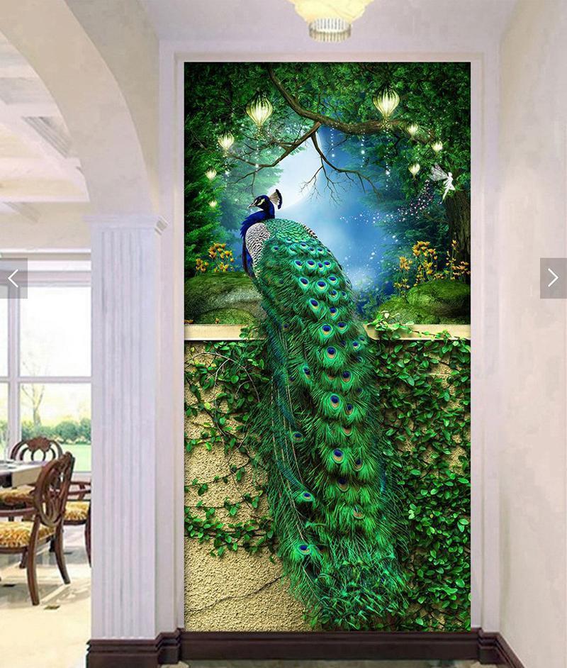 Påfågel från 50x80cm Diamantmålning | Eget foto diamantmålnings | Diamond painting | Fyndiq | Sverige