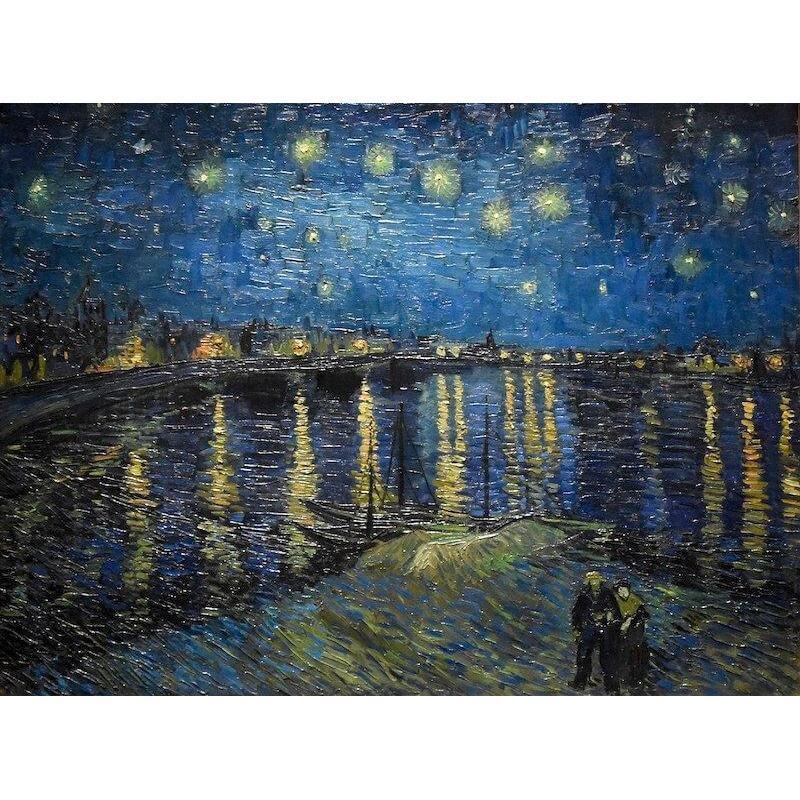 Stjärnklar natt | Vincent van Gogh Diamantmålning | Eget foto diamantmålnings | Diamond painting | Fyndiq | Sverige