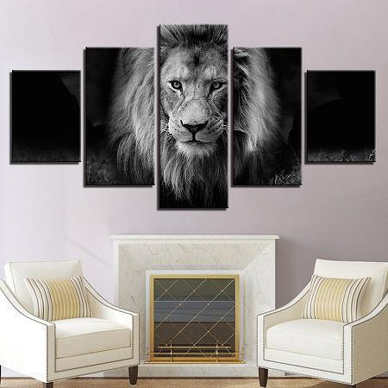 Svartvit lejon | 5 delar Diamantmålning | Eget foto diamantmålnings | Diamond painting | Fyndiq | Sverige