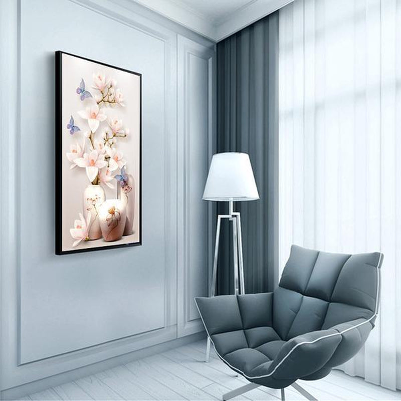 Vas med lotus från 50x80cm Diamantmålning | Eget foto diamantmålnings | Diamond painting | Fyndiq | Sverige